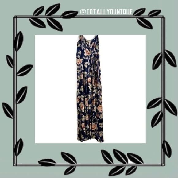 Xhileration Blue Maxi Wrap Dress - Picture 1 of 9